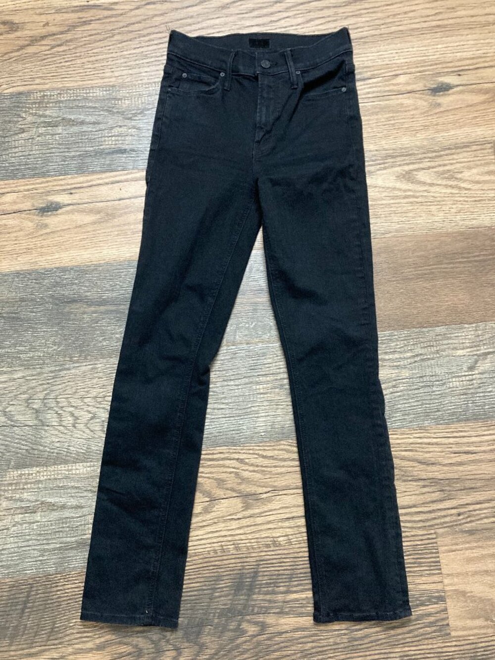 MOTHER Women’s The Looker Skinny Jeans Size 24 Black Stretch Denim Made USA